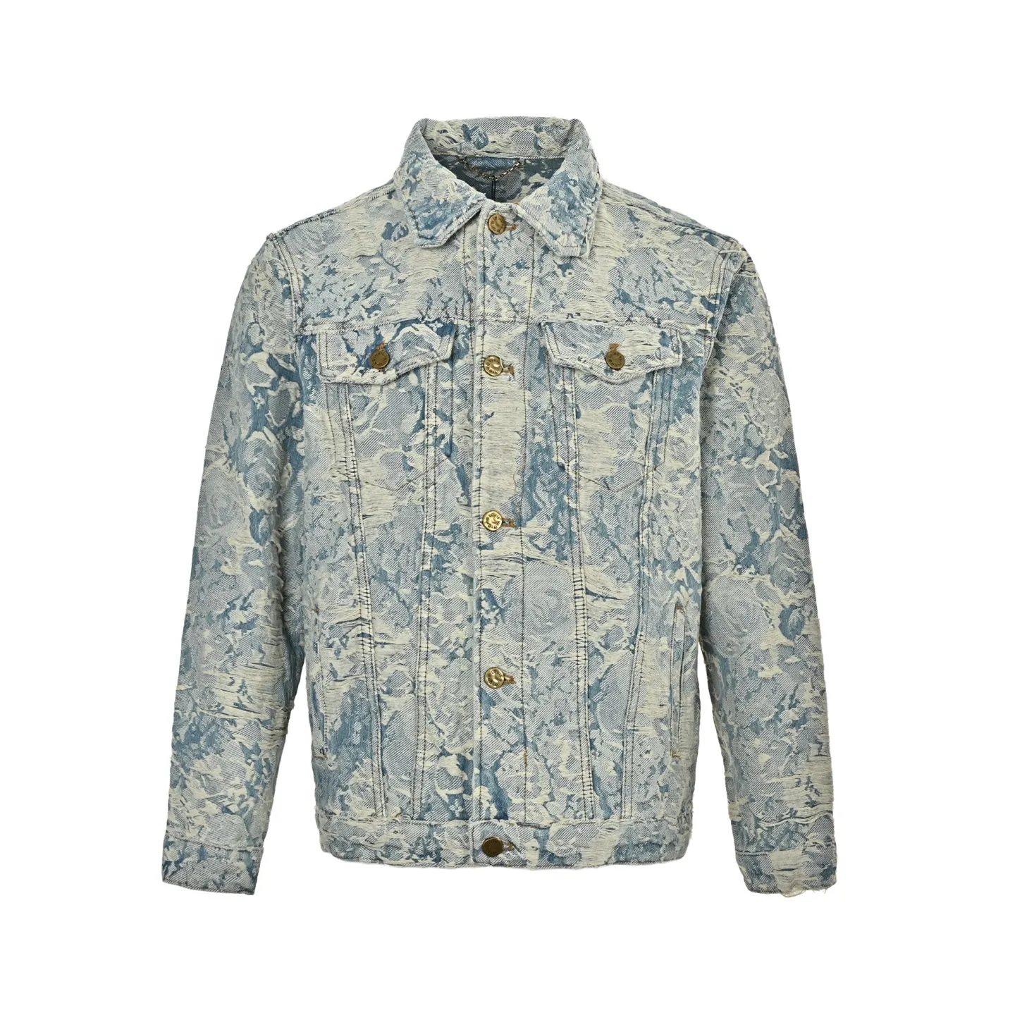 Louis Vuitton/Louis Vuitton Retro floral fringed denim jacket